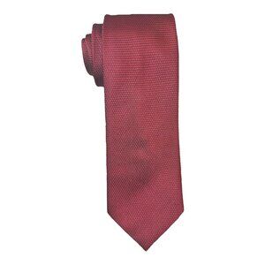 Beautiful Burgundy Red Claiborne Handmade 100% Silk Tie